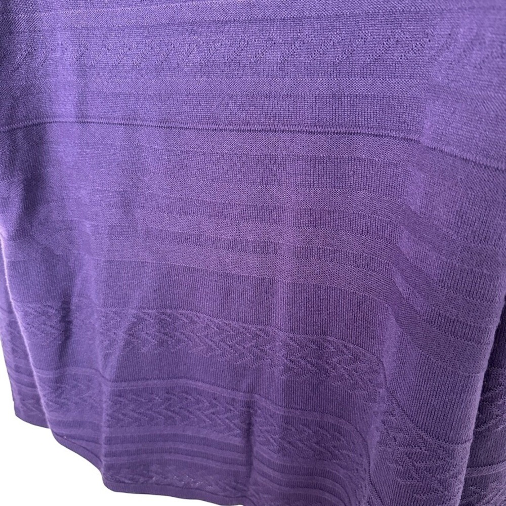 Croft & Barrow Womens Purple Textured Knit Pullover Sweater Crew Neck Size M - Picture 9 of 9